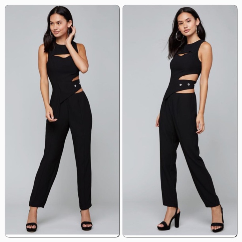 NWT Bebe Cutout Crepe Jumpsuit size 4